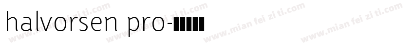 halvorsen pro字体转换